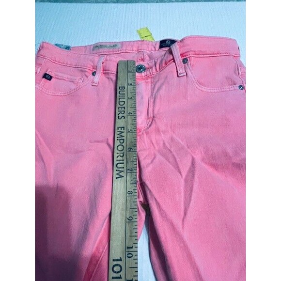 AG Adriano Goldschmied Jeans Womans 27R Pink The Stevie Ankle Slim Straight - Picture 7 of 16